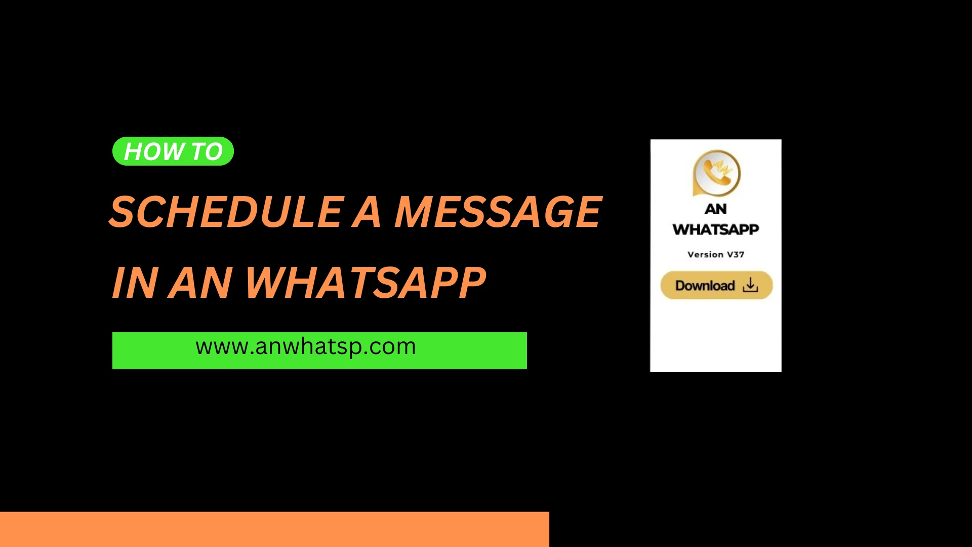 schedule a message in AN WhatsApp